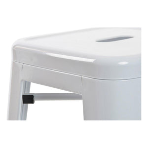 Tabouret DKD Home Decor Blanc Métal (43 x 43 x 76 cm)