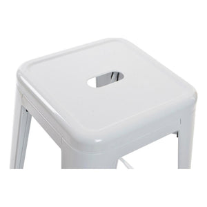 Tabouret DKD Home Decor Blanc Métal (43 x 43 x 76 cm)