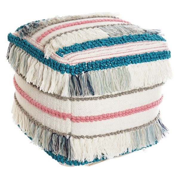 Pouf DKD Home Decor Coton Laine (45 x 45 x 45 cm)