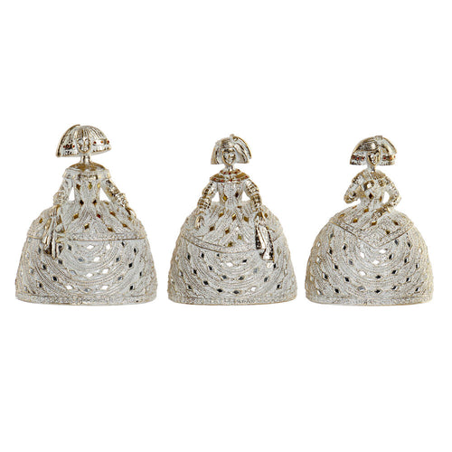 Figurine Décorative DKD Home Decor Résine Miroir Finition vieillie (3 pcs) (17 x 12 x 22 cm)