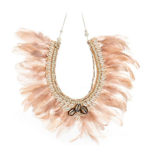 Décoration Suspendue Dekodonia Plume Coquillages (40 x 2 x 55 cm)