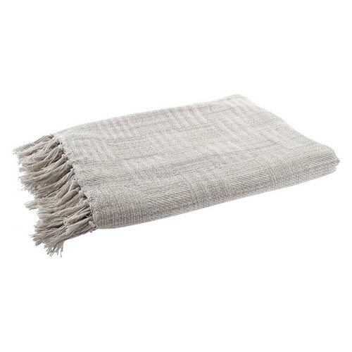 Couverture Dekodonia Beige Frange Coton (130 x 170 cm)