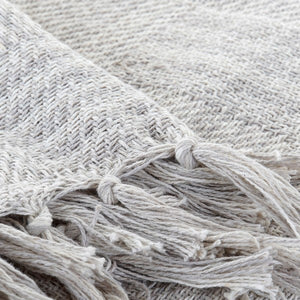 Couverture Dekodonia Beige Frange Coton (130 x 170 cm)
