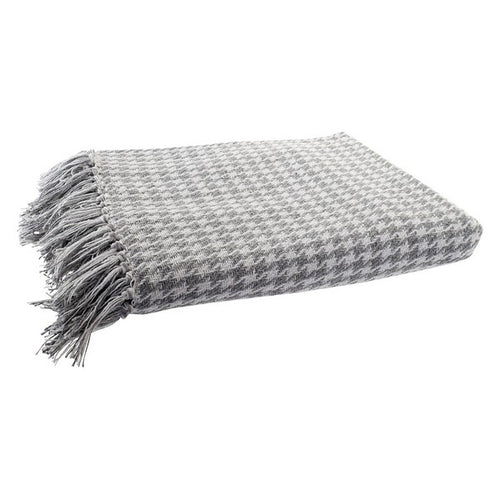 Couverture Dekodonia Gris Pied de coq Coton (130 x 170 cm)
