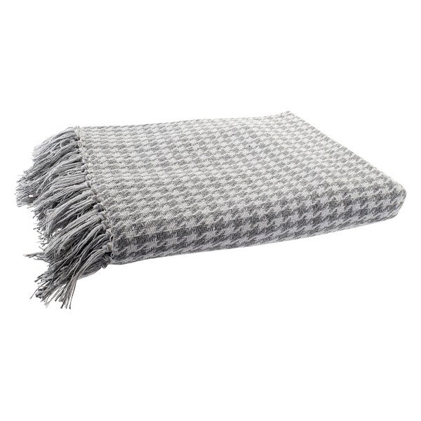 Couverture Dekodonia Gris Pied de coq Coton (130 x 170 cm)