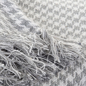 Couverture Dekodonia Gris Pied de coq Coton (130 x 170 cm)