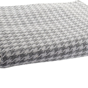 Couverture Dekodonia Gris Pied de coq Coton (130 x 170 cm)