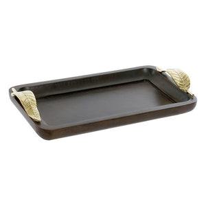 Plateau DKD Home Decor Laiton Bois de manguier