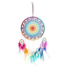 Charger l&#39;image dans la galerie, Attrape-rêves DKD Home Decor Multicouleur Coton Plume (27 x 70 cm)