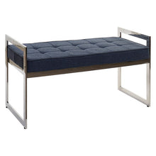 Charger l&#39;image dans la galerie, Coffre de Rangement DKD Home Decor Bleu Polyester Acier (97 x 46 x 57 cm)