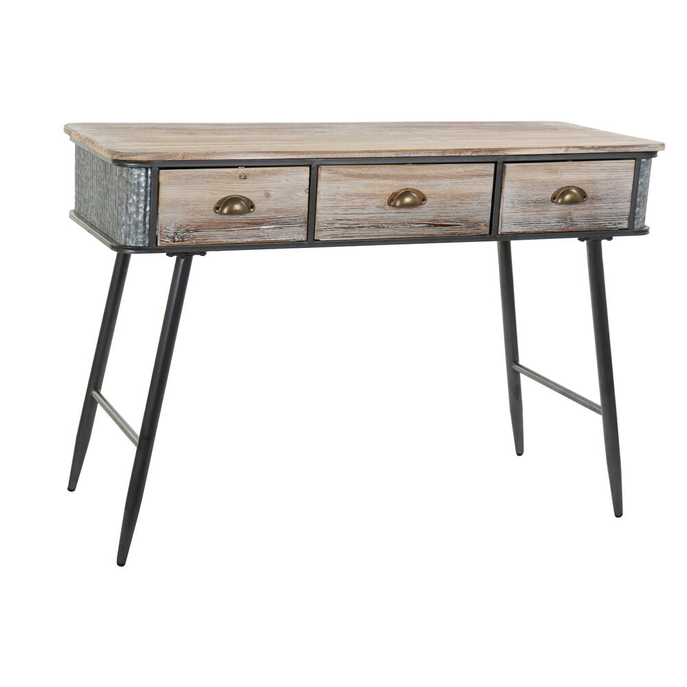 Console DKD Home Decor Marron Noir Métal Sapin (118 x 45 x 80 cm)