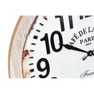 Horloge Murale DKD Home Decor Blanc Rouge Métal Bois MDF (2 pcs) (70 x 4 x 70 cm)