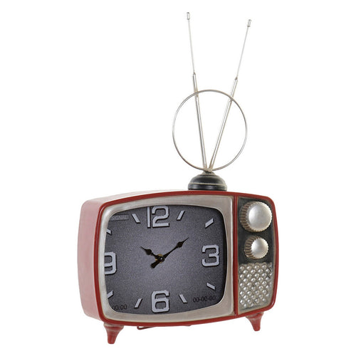 Horloge de table DKD Home Decor Télévision Métal Bois MDF (30 x 10 x 48 cm)