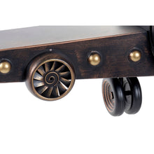 Charger l&#39;image dans la galerie, Horloge Murale DKD Home Decor Noir Métal Verre Avion Bois MDF (157 x 22 x 46 cm)