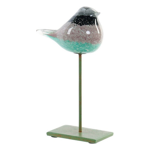 Figurine Décorative DKD Home Decor Oiseau Métal Verre (13 x 8 x 25 cm)