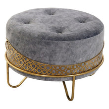 Charger l'image dans la galerie, Repose-pied DKD Home Decor Polyester Mousse Métal Bois MDF Arabe (63 x 63 x 42 cm)