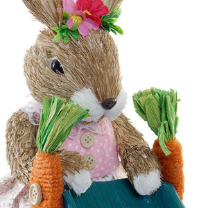 Figurine Décorative DKD Home Decor Polyester Fibre Lapin (30 x 12 x 33 cm)