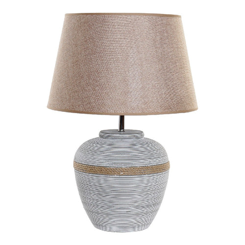 Lampe de bureau DKD Home Decor Gris Lin Ciment (45 x 45 x 62.5 cm)