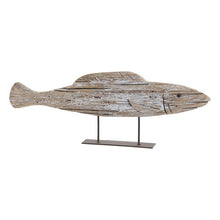 Charger l&#39;image dans la galerie, Figurine Décorative Dekodonia Métal Bois de paulownia Poisson (40 x 5 x 15 cm)