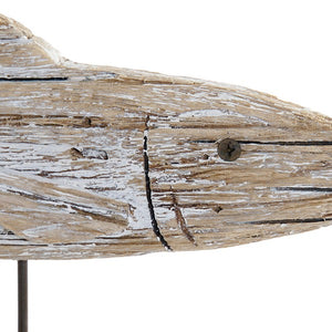 Figurine Décorative Dekodonia Métal Bois de paulownia Poisson (40 x 5 x 15 cm)