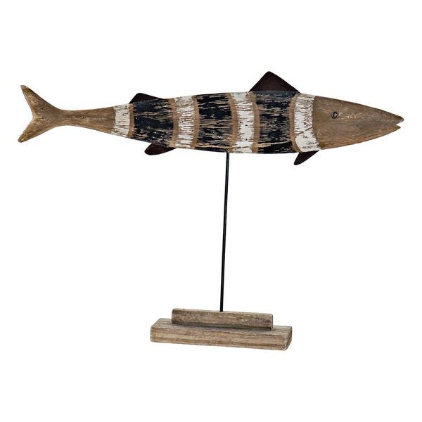 Figurine Décorative DKD Home Decor Bois Métal Poisson (56 x 7 x 40 cm)