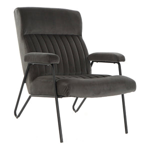 Fauteuil DKD Home Decor Noir Gris Métal (67 x 70 x 90 cm)