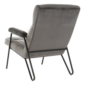 Fauteuil DKD Home Decor Noir Gris Métal (67 x 70 x 90 cm)