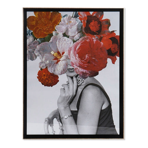 Cadre DKD Home Decor Woman Flower (64 x 3 x 84 cm)