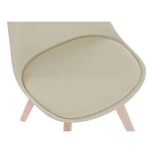 Chaise DKD Home Decor Beige Polypropylène (PP) Bois de hêtre (48 x 54 x 82 cm)