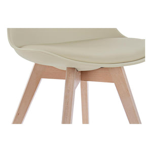 Chaise DKD Home Decor Beige Polypropylène (PP) Bois de hêtre (48 x 54 x 82 cm)