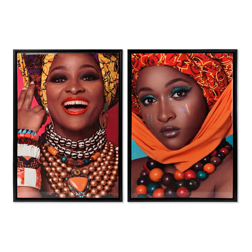 Cadre DKD Home Decor African Smile (65 x 3.5 x 95 cm)