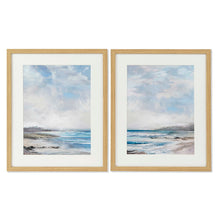 Charger l&#39;image dans la galerie, Cadre DKD Home Decor Verre Toile Plage (2 pcs) (43 x 3 x 53 cm)