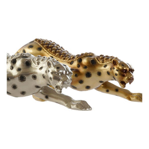 Figurine Décorative DKD Home Decor Résine Léopard (2 pcs) (53 x 19 x 15.5 cm)