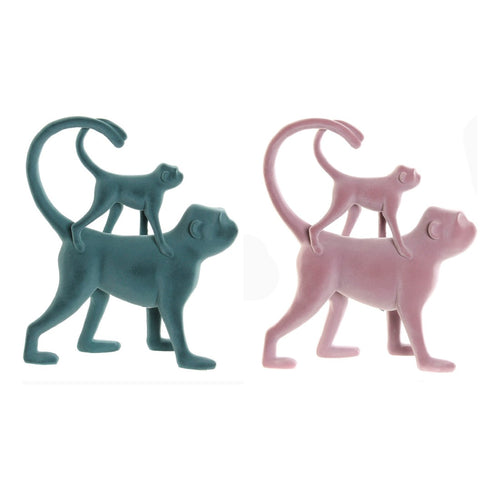 Figurine Décorative DKD Home Decor Résine Singe (2 pcs) (22.5 x 8 x 27.5 cm)