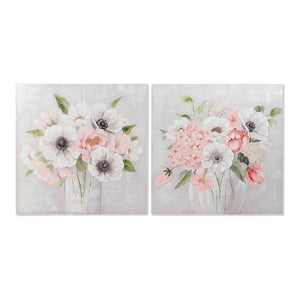 Cadre DKD Home Decor Big Flowers (100 x 3 x 100 cm)