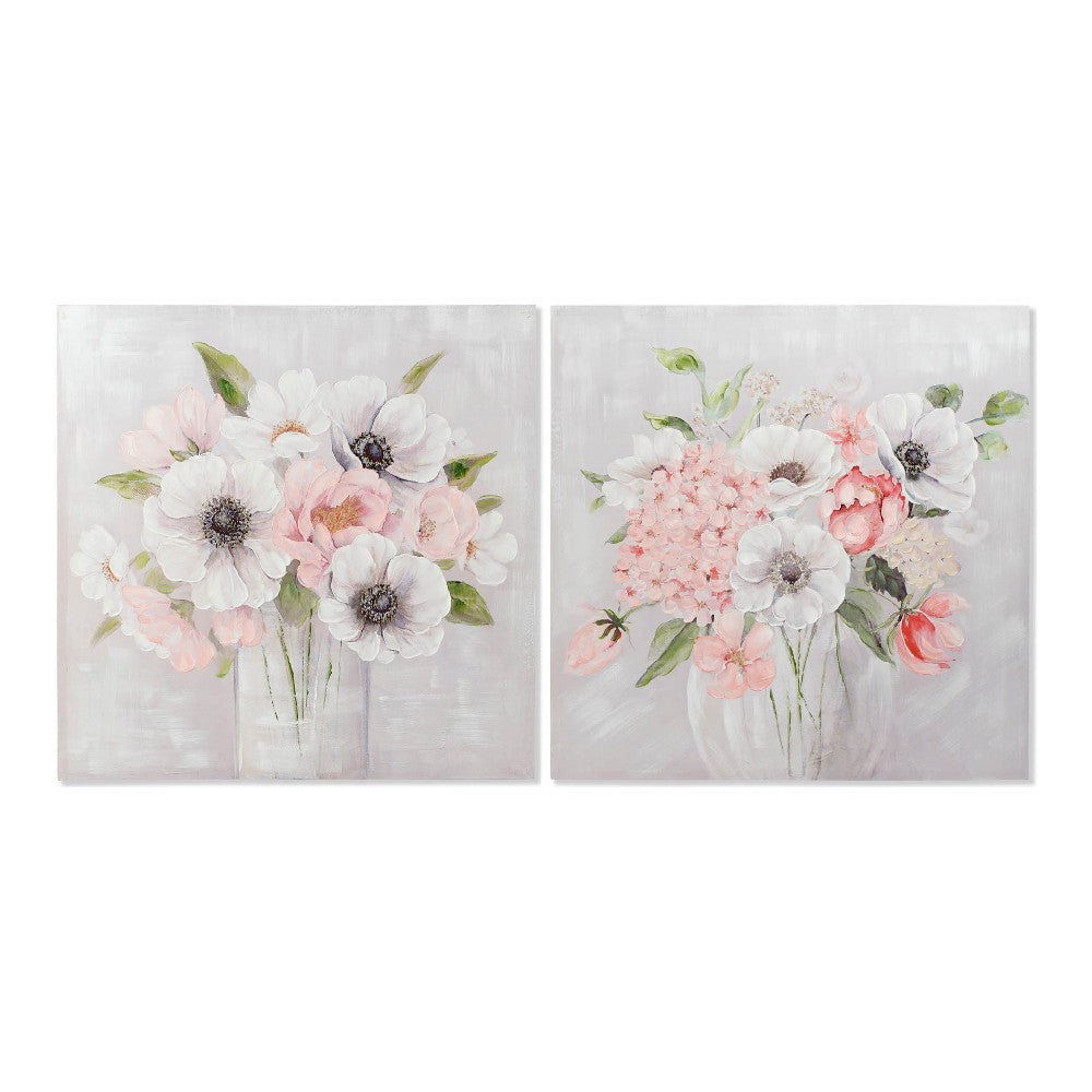 Cadre DKD Home Decor Big Flowers (100 x 3 x 100 cm)
