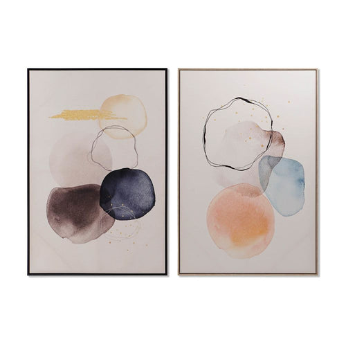 Cadre DKD Home Decor polystyrène Abstrait (2 pcs) (80 x 4.3 x 120 cm)