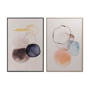 Cadre DKD Home Decor polystyrène Abstrait (2 pcs) (80 x 4.3 x 120 cm)