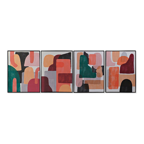 Cadre DKD Home Decor Abstrait (4 pcs) (60 x 3 x 80 cm)