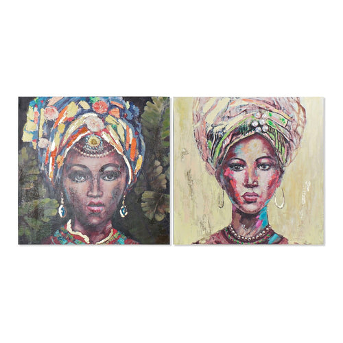 Cadre DKD Home Decor African (100 x 3.5 x 100 cm)