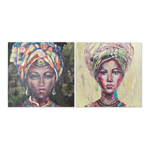 Cadre DKD Home Decor African (100 x 3.5 x 100 cm)