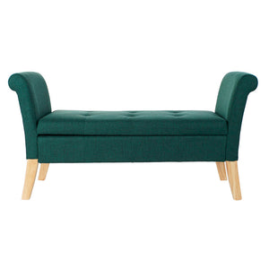 Coffre de Rangement DKD Home Decor Vert Polyester Bois (130 x 44 x 69 cm)