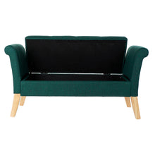 Charger l&#39;image dans la galerie, Coffre de Rangement DKD Home Decor Vert Polyester Bois (130 x 44 x 69 cm)