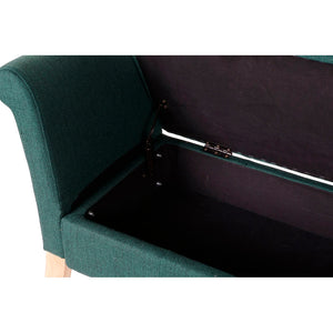 Coffre de Rangement DKD Home Decor Vert Polyester Bois (130 x 44 x 69 cm)