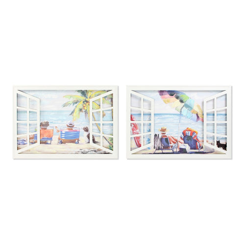 Cadre DKD Home Decor Window (2 pcs) (120 x 4.5 x 80 cm)