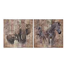 Charger l&#39;image dans la galerie, Cadre DKD Home Decor Wild Toile (2 pcs) (4 pcs) (50 x 2 x 50 cm)