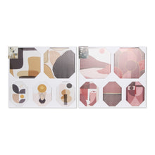 Charger l&#39;image dans la galerie, Cadre DKD Home Decor Toile Abstrait (2 pcs) (15 x 2 x 20 cm) (25 x 2.5 x 25 cm) (25 x 2,5 x 25 cm) (15 x 2,5 x 20 cm)