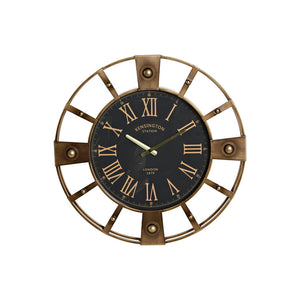 Horloge Murale DKD Home Decor Noir Fer Doré (60 x 8 x 60 cm)