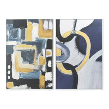 Charger l&#39;image dans la galerie, Cadre DKD Home Decor Toile Abstrait (2 pcs) (83 x 4.5 x 123 cm)