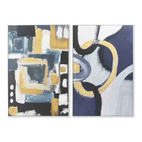 Cadre DKD Home Decor Toile Abstrait (2 pcs) (83 x 4.5 x 123 cm)